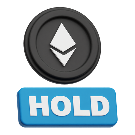 Hold Ethereum  3D Icon