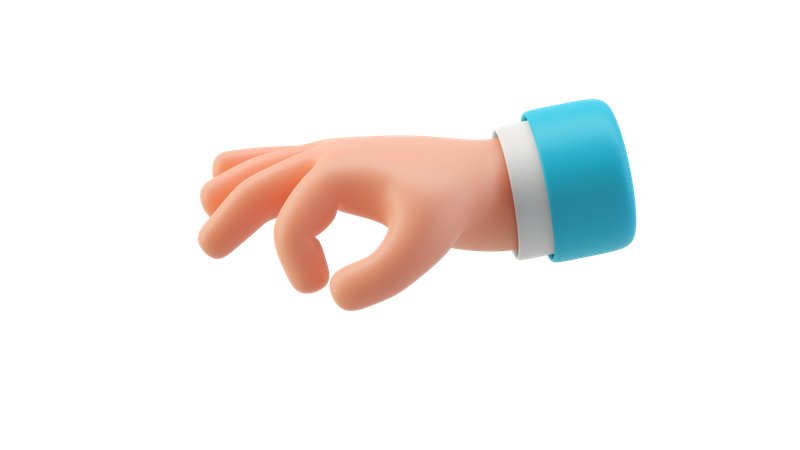 Hold hand gesture  3D Icon