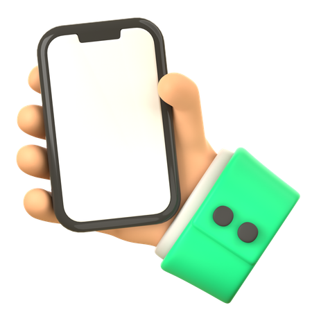 Hold Handphone Hand Gesture  3D Icon