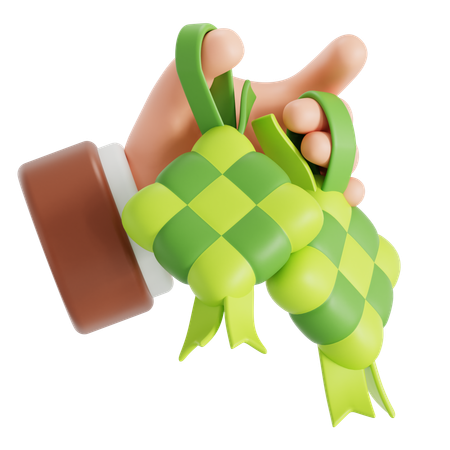 Hold ketupat  3D Icon