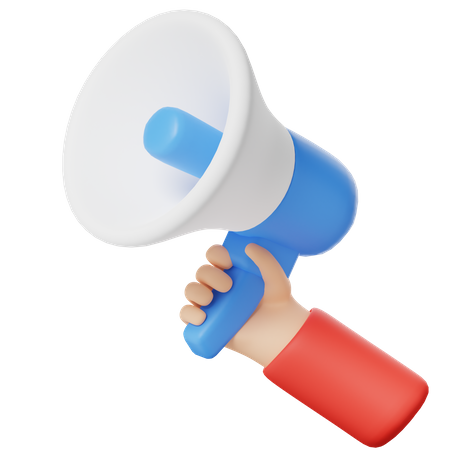 Segure o megafone  3D Icon