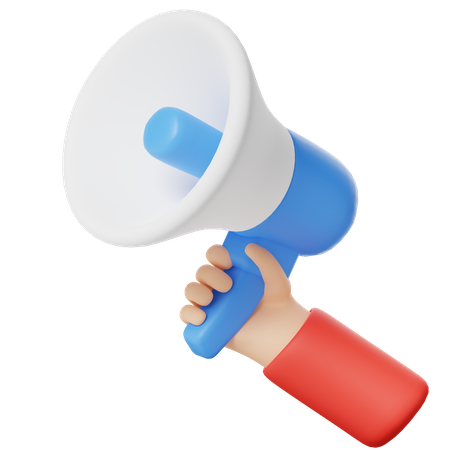 Hold Megaphone  3D Icon