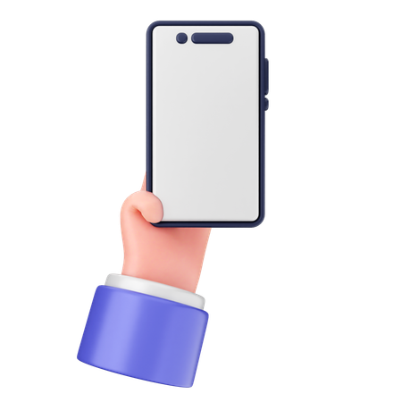 Hold Smartphone  3D Icon