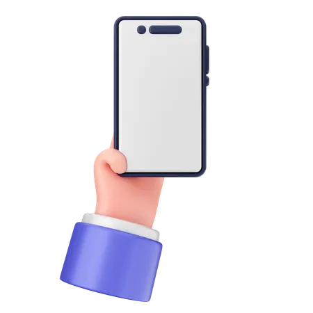 Hold Smartphone  3D Icon