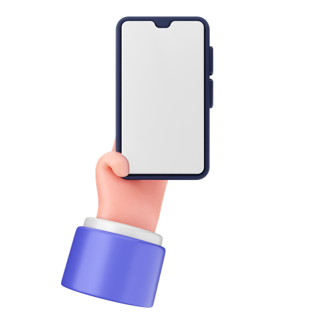 Hold Smartphone  3D Icon