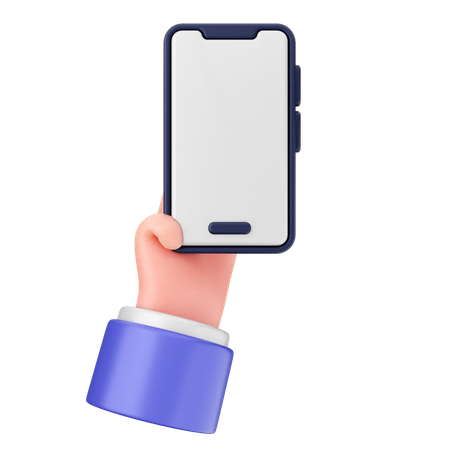 Hold Smartphone  3D Icon