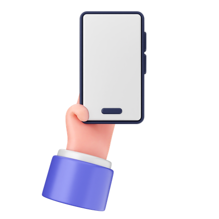 Hold Smartphone  3D Icon