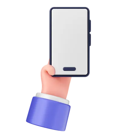 Hold Smartphone  3D Icon