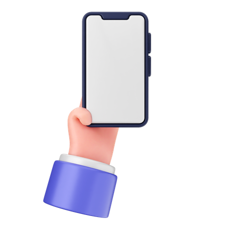 Hold Smartphone  3D Icon