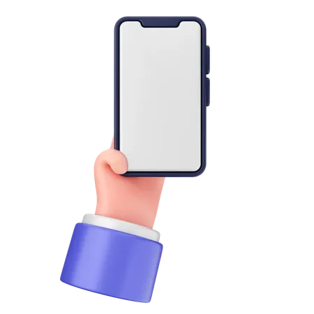 Hold Smartphone  3D Icon