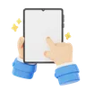 Holding A Tablet Hand Gesture