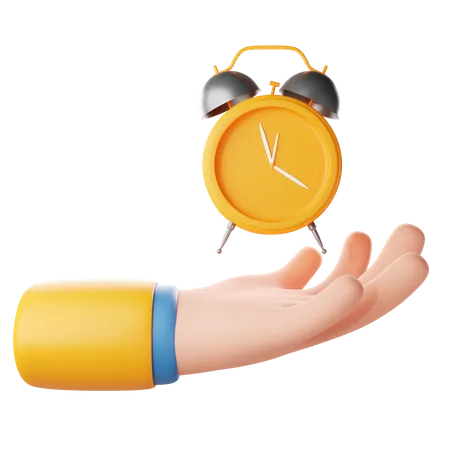 Holding Alarm Hand Gesture  3D Icon