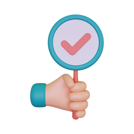 Holding Approval board  3D Icon