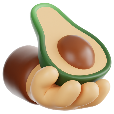 Holding Avocado  3D Icon