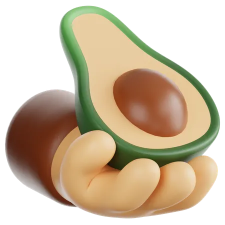 Holding Avocado  3D Icon