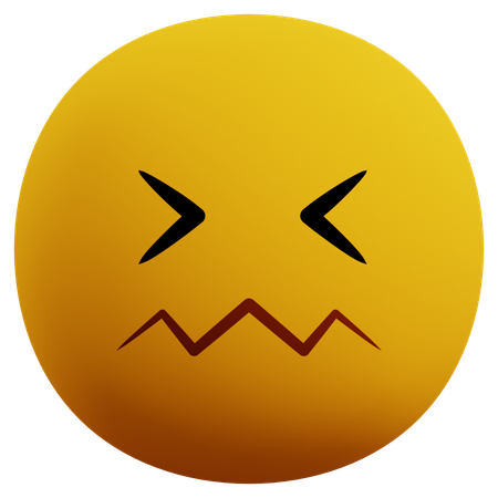 눈물을 참는 이모티콘  3D Icon