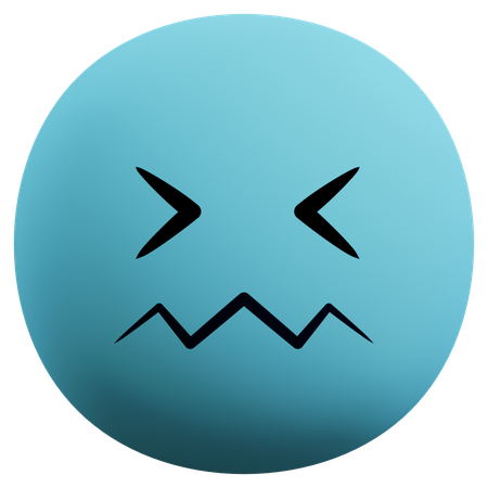 Holding Back Tears Emoji  3D Icon