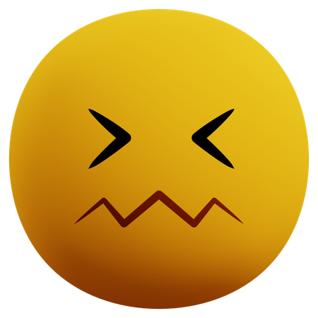 Holding Back Tears Emoji  3D Icon