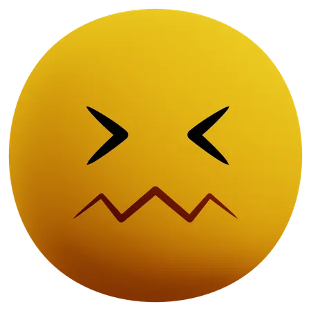 Holding Back Tears Emoji  3D Icon