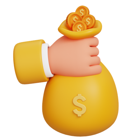 Holding Bag  3D Icon