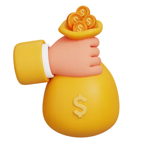 Holding Bag  3D Icon