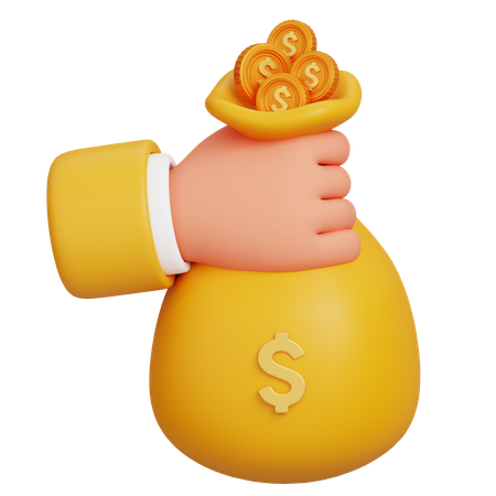 Holding Bag  3D Icon