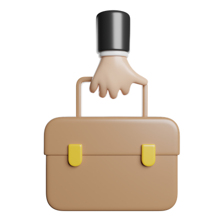 Holding Bag 3D Icon