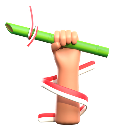 Holding Bamboo  3D Icon