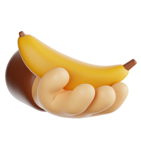 Holding Banana  3D Icon