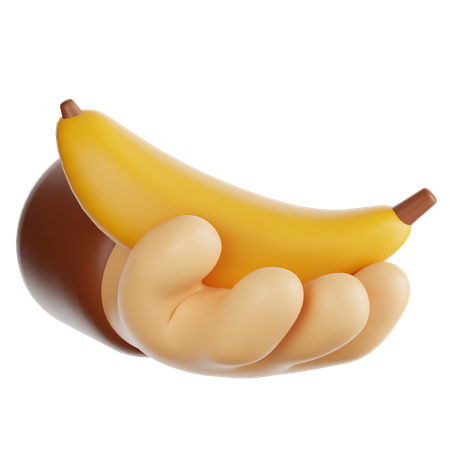 Holding Banana  3D Icon