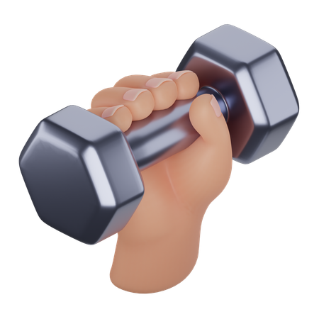 Holding Barbells  3D Icon