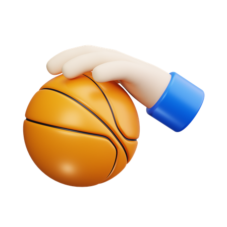 Tenir un ballon de basket  3D Icon