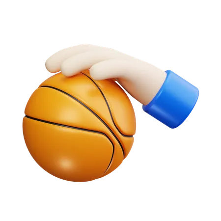 Holding Basketbal  3D Icon