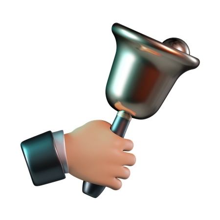 Holding Bell  3D Icon