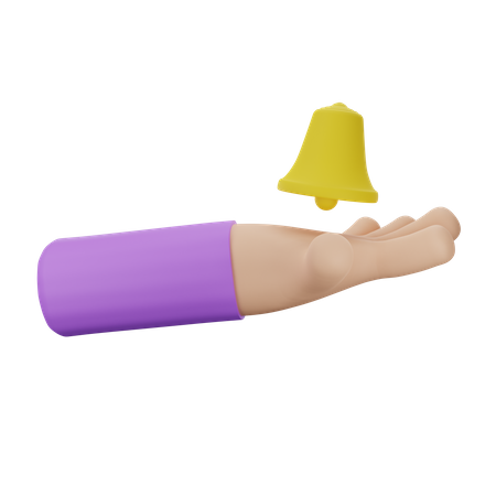 Holding Bell  3D Icon
