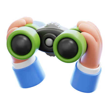 Holding Binocular  3D Icon