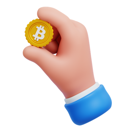 Bitcoin halten  3D Icon