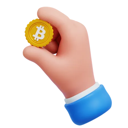 Bitcoin halten  3D Icon