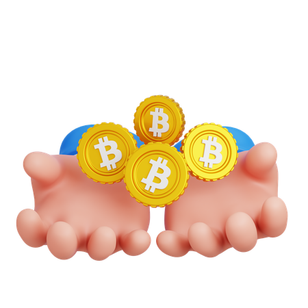 Bitcoin halten  3D Icon