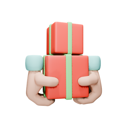 Holding Boxes  3D Icon