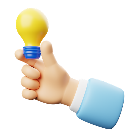 Holding Bulb  3D Icon