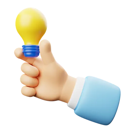 Holding Bulb  3D Icon