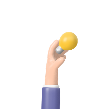 Holding Bulb  3D Icon
