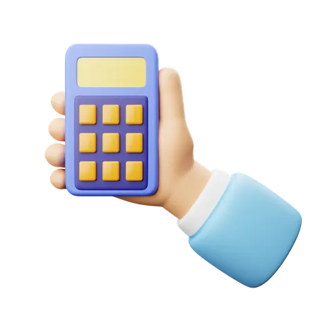 Holding Calculator  3D Icon