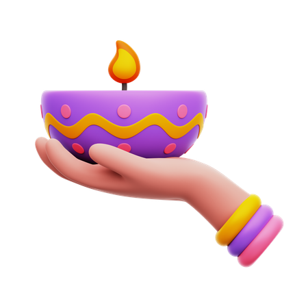 Holding Candle  3D Icon