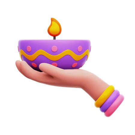 Holding Candle  3D Icon