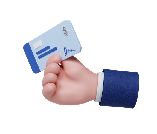 Holding Card  3D Icon