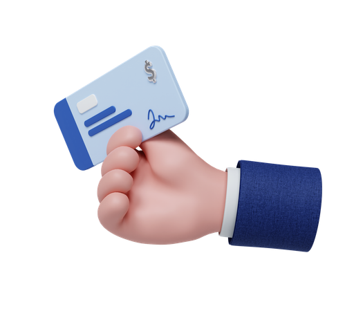 Holding Card  3D Icon