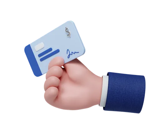 Holding Card  3D Icon