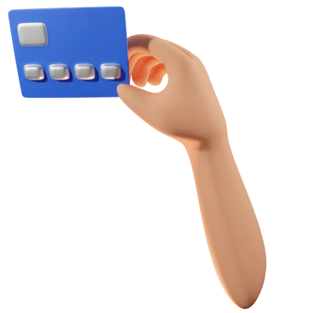 Hand Holding Credit Card Download This Item 3D Icon